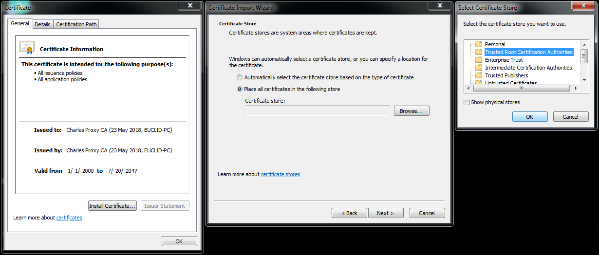 Install Charles Root Certificate
